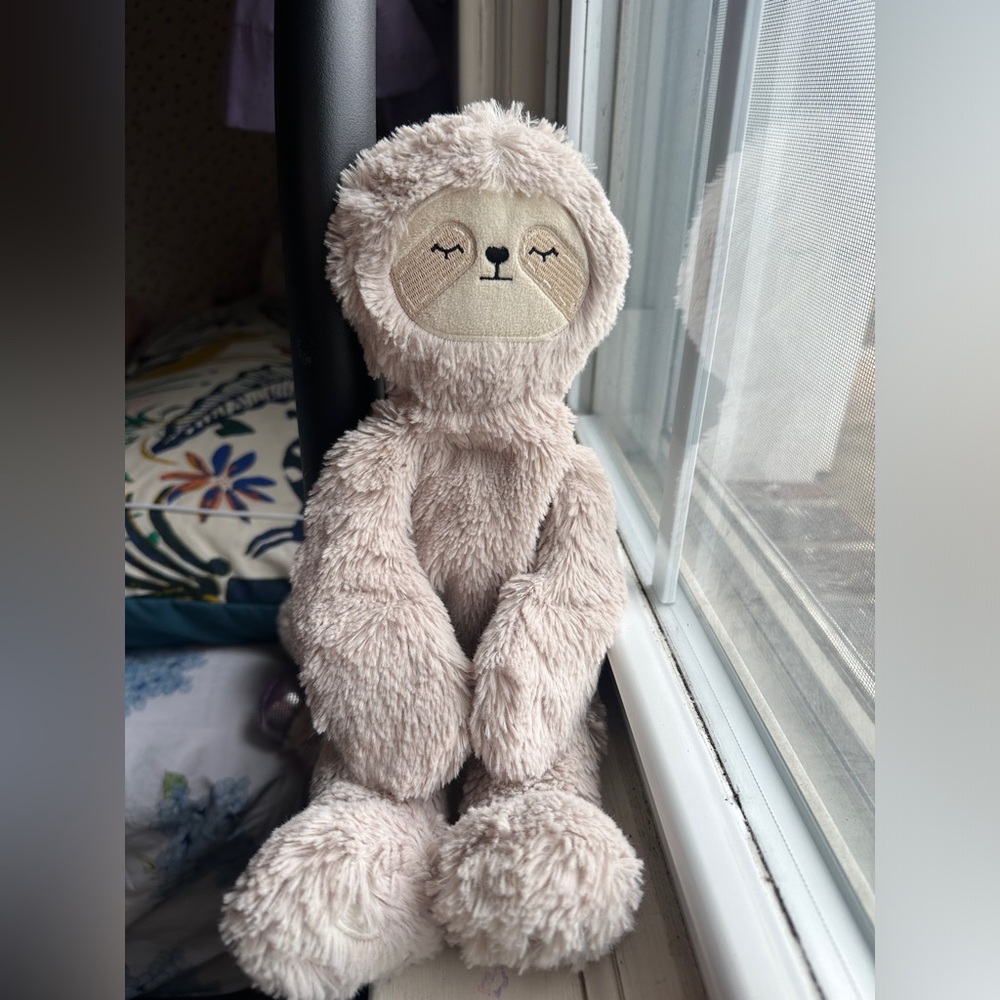 Slumberkins Sloth Kin Hazel Oatmeal 12" Plush Lovey Silky Soft Lovie